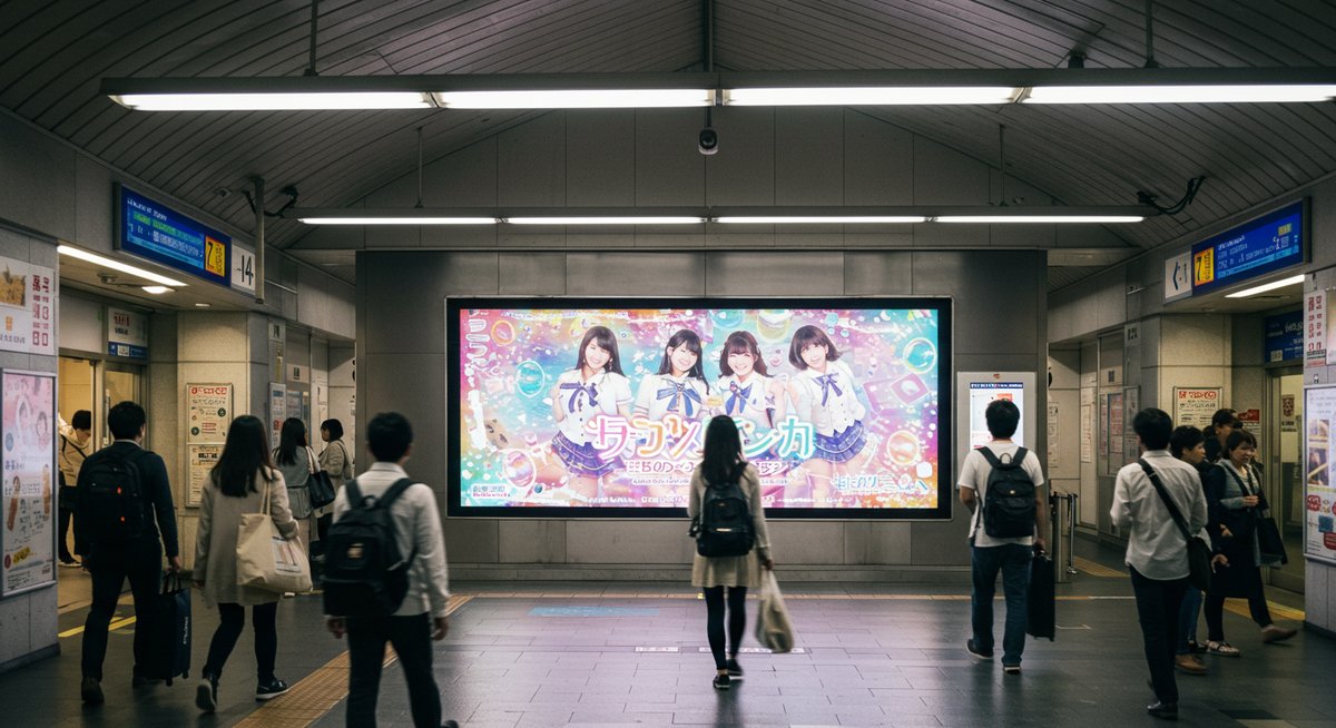 駅 広告 アイドル